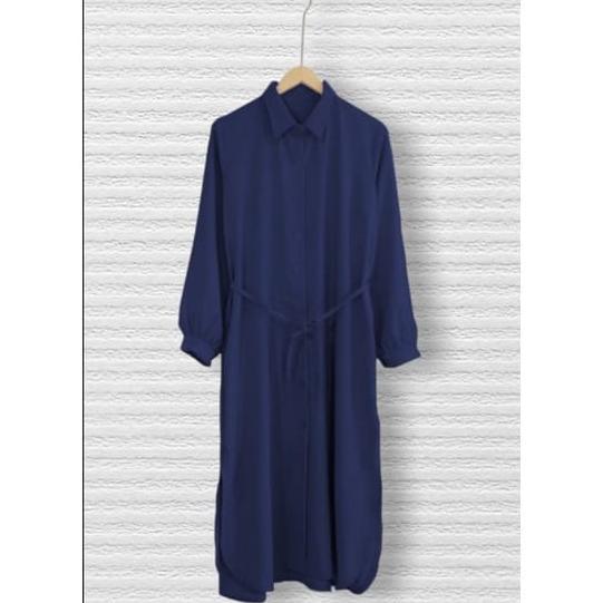 PROMO TERBARU Baju Long Dress TunikTali Basic // Pety Long Tunik Tali Lepas Wanita Muslim