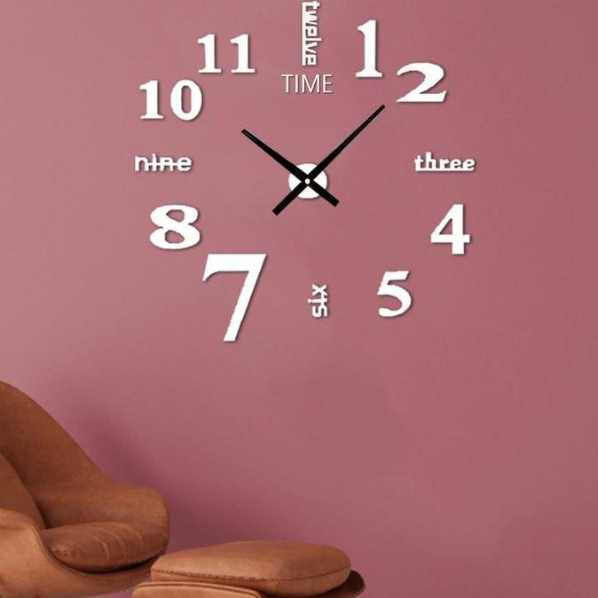 Jam Dinding Besar Tempel Aesthetic Detik Silent Anti Air DIY Giant Clock Quartz 90-100 cm High Quali