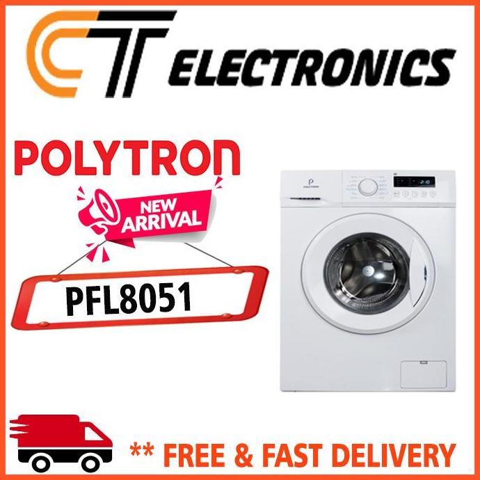 POLYTRON PFL8051 MESIN CUCI FRONT LOADING 8 KG PFL 8051 PFL8051