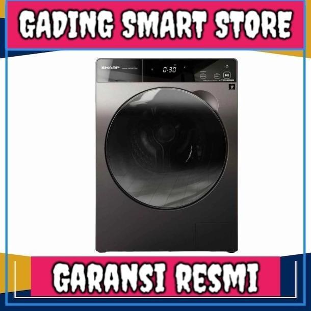 SHARP Mesin Cuci Front Front Loading 10.5 Kg ESFL1410DPX Wash And Dry