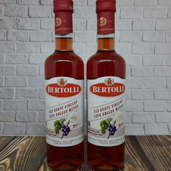 NEW BERTOLLI RED WINE VINEGAR / CUKA FERMENTASI RASA ANGGUR MERAH ORI