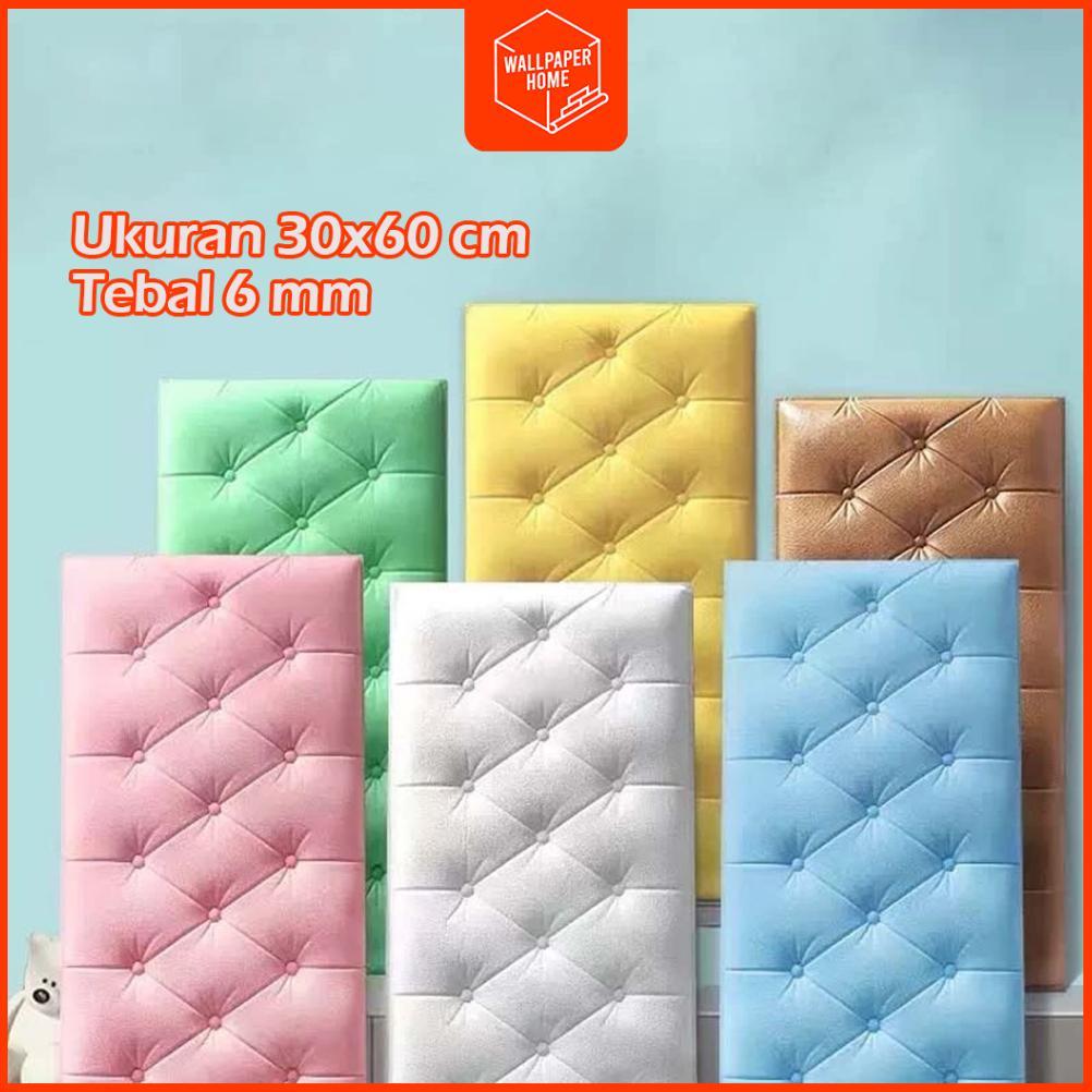 hemat wallpaper home foam 3d (30x60 cm tebal 6 mm) headboard bed wall sticker