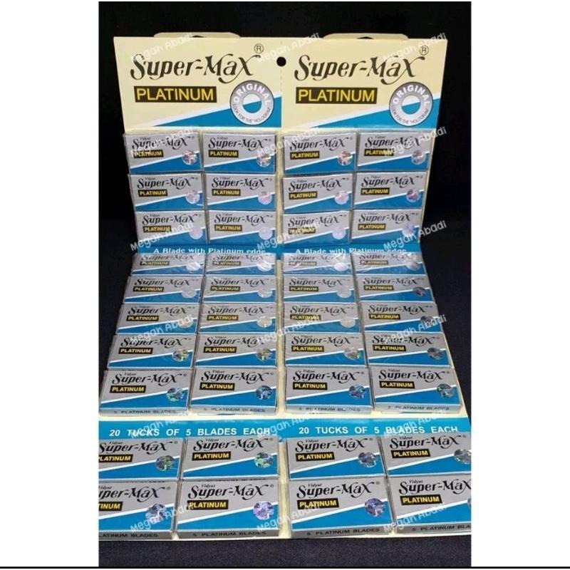 Silet Supermax Platinum Original Razor Pangkas Barber Ready Stock
