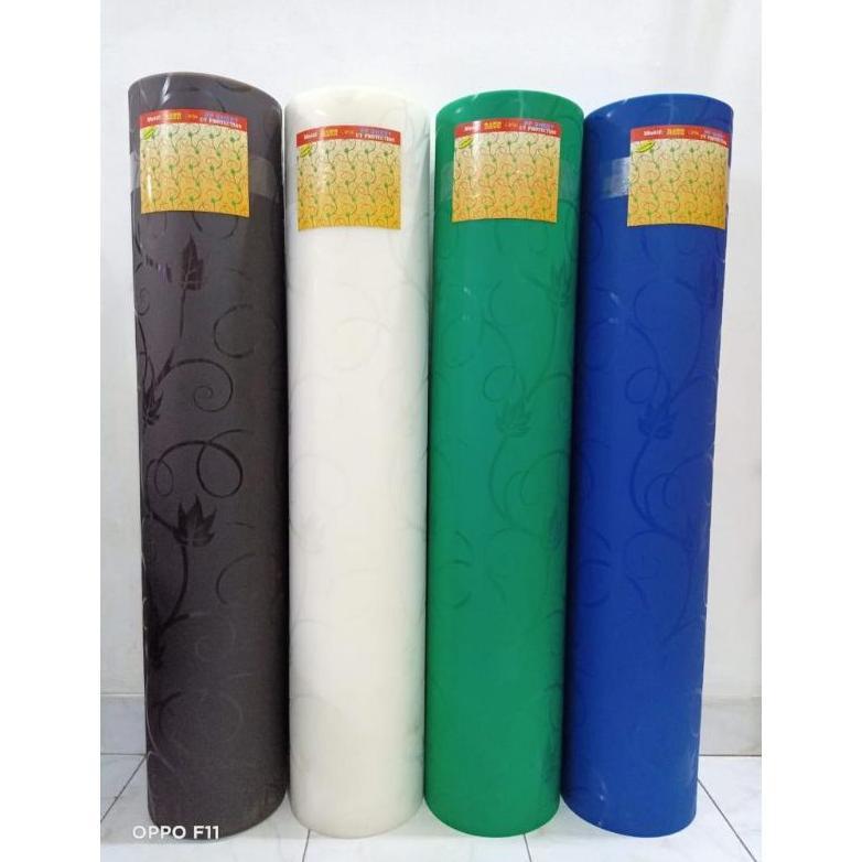 Fiber viber plastik penutup pagar DAUN motif kembang harga per 1 meter