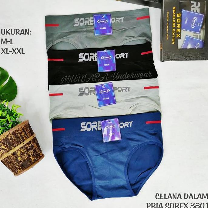 DY109 - celana dalam  pria sorex sport 3801 & 3803 size M-XXL/celana dalam laki-laki sorex sport sea