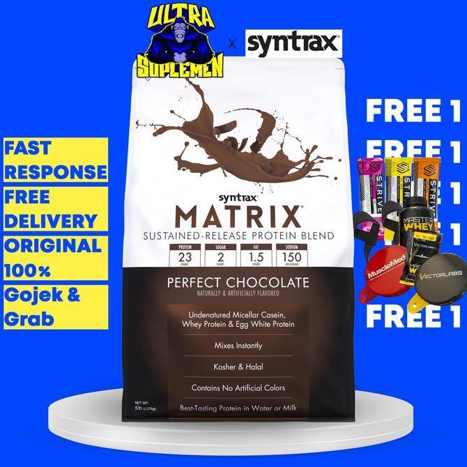 Syntrax Matrix 5Lbs Whey Protein Micellar Casein Halal