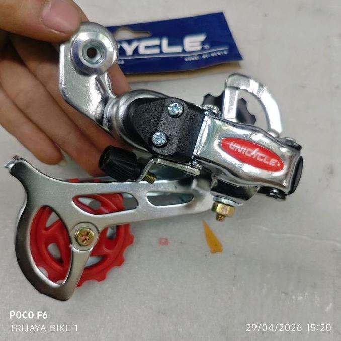 Rear Derailleur RD 6 7 Speed UNICYCLE Baut L Silver Pulley 11T Dan 13T