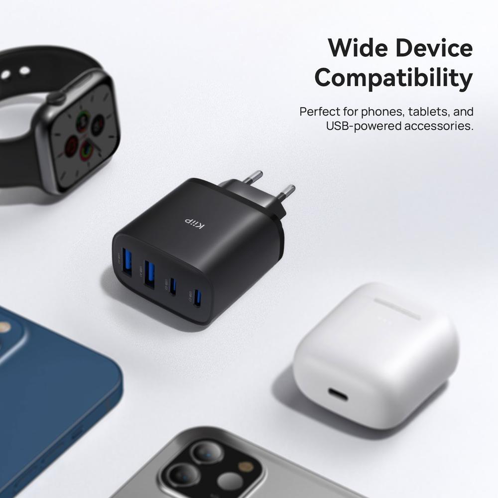 New Deals Kiip G40W Charger Adaptor Gan 40W 4-Port Pd Fast Charging