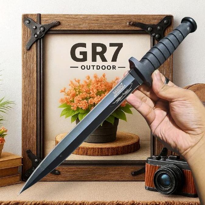 Pisau Survival Outdoor Rambo 6 Include Sarung / Pisau Tactical / Survival Kit