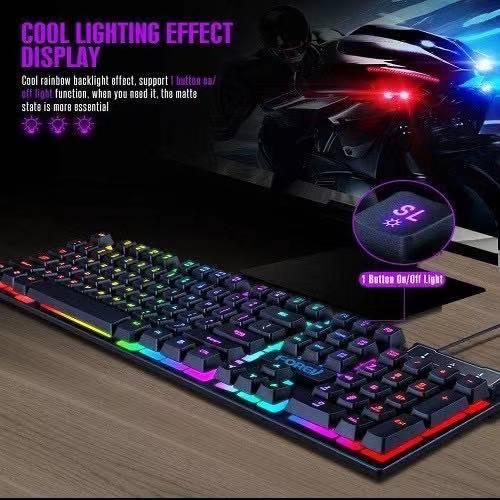 Jovitech Pengukiran Laser Paket Gaming Keyboard Dan Mouse Rgb Gaming Usb Cable Rgb - G12