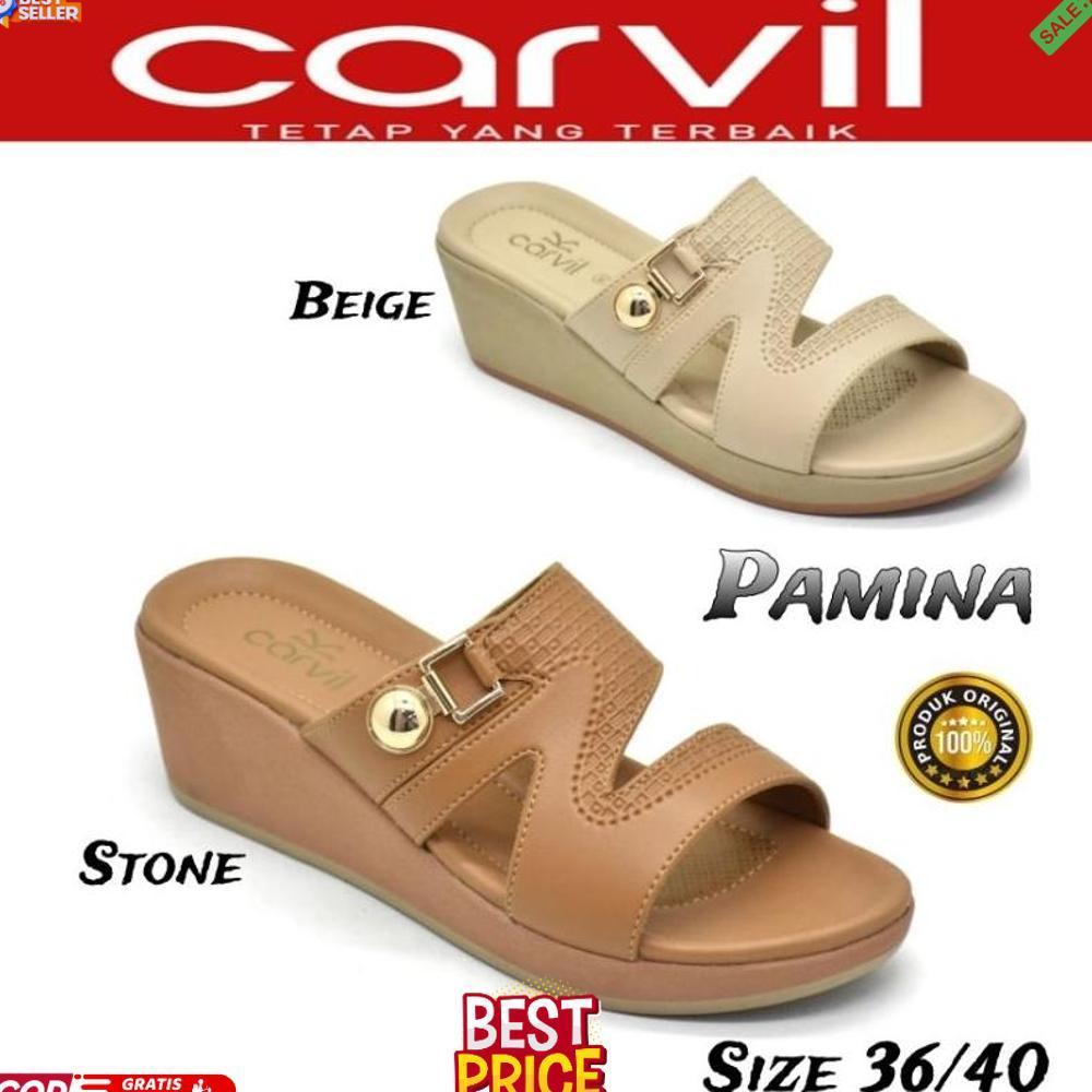CARVIL SANDAL WANITA WEDGES HEELS HAK TINGGI 5 CM ORIGINAL SENDAL FASHION SLOP PREMIUM SIZE 36-40 [S