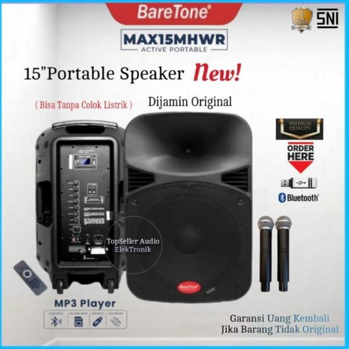 SPEAKER PORTABLE BareTone 15MHWR ORIGINAL BARETONE SPEAKER 15 MHWR