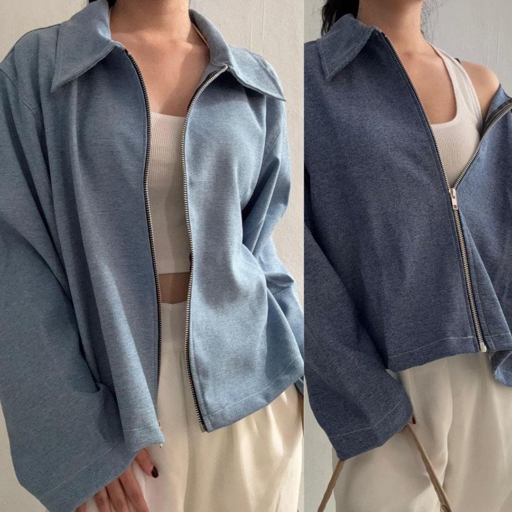 Murah Satize | Sarah Denim Jacket - Jaket Oversized Denim - Oversized Outer - Denim Outer Boxy - Box