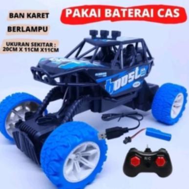 diskon mainan anak mobil remote control offroad sni ban karet rc car jeep boost monster