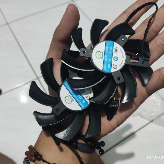 Fan vga Rx 570 580 gtx 1060 1070 Palit Xfx HIS Msi Gigabyte 85mm 4pin