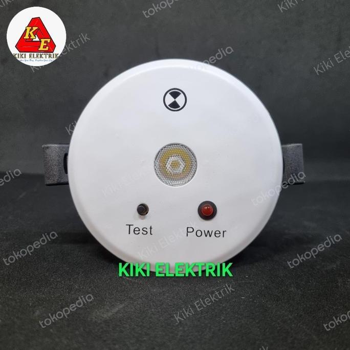Downlight Emergency 3 watt / Emergency LED Celing Light ( BAHAN BESI )