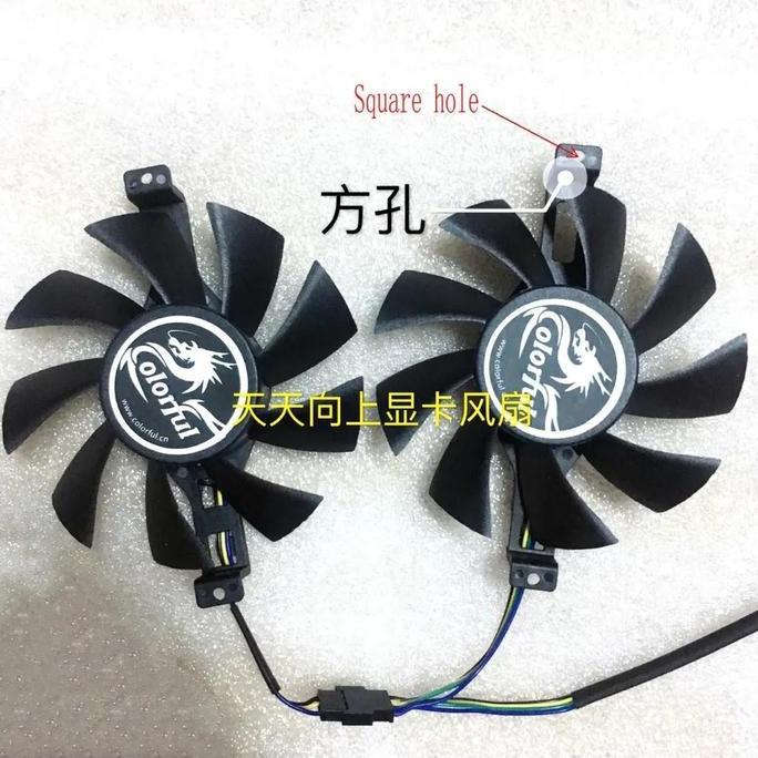 Fan Vga Igame Colorful 75mm 4pin Gtx 950 960 1050 ti 1060 ORIGINAL