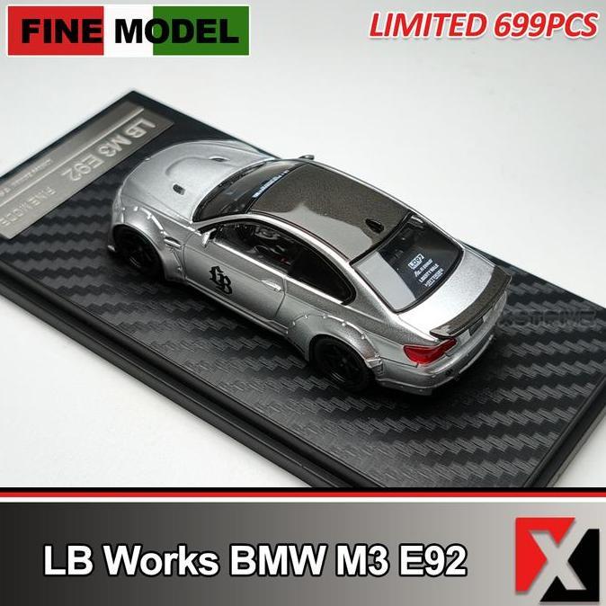 Fine Model 1:64 LB Works BMW M3 E92 Silver