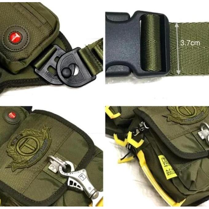 Sale Tough Warrior 5501 Long Sling Tas Pria Tas Kaki Cross Bag 2In1 Tas Selempang Beg Pinggang