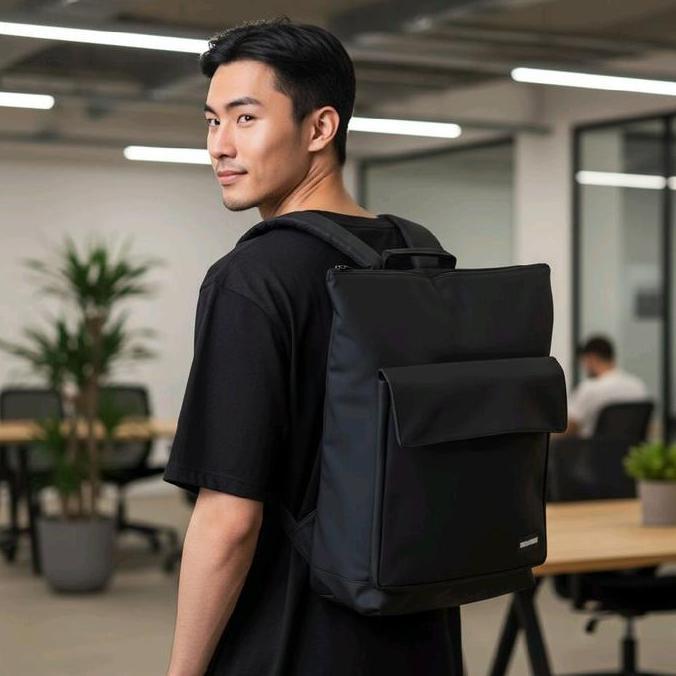 Grosir Savage Pluto Ransel Jumbo Slim Pria Wanita Backpack Laptop Hitam