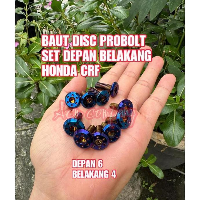 BAUT BAUD DISC / CAKRAM / PIRINGAN BUAT HONDA CRF 150 - SET DEPAN BELAKANG MODEL PROBOLT THAILAND