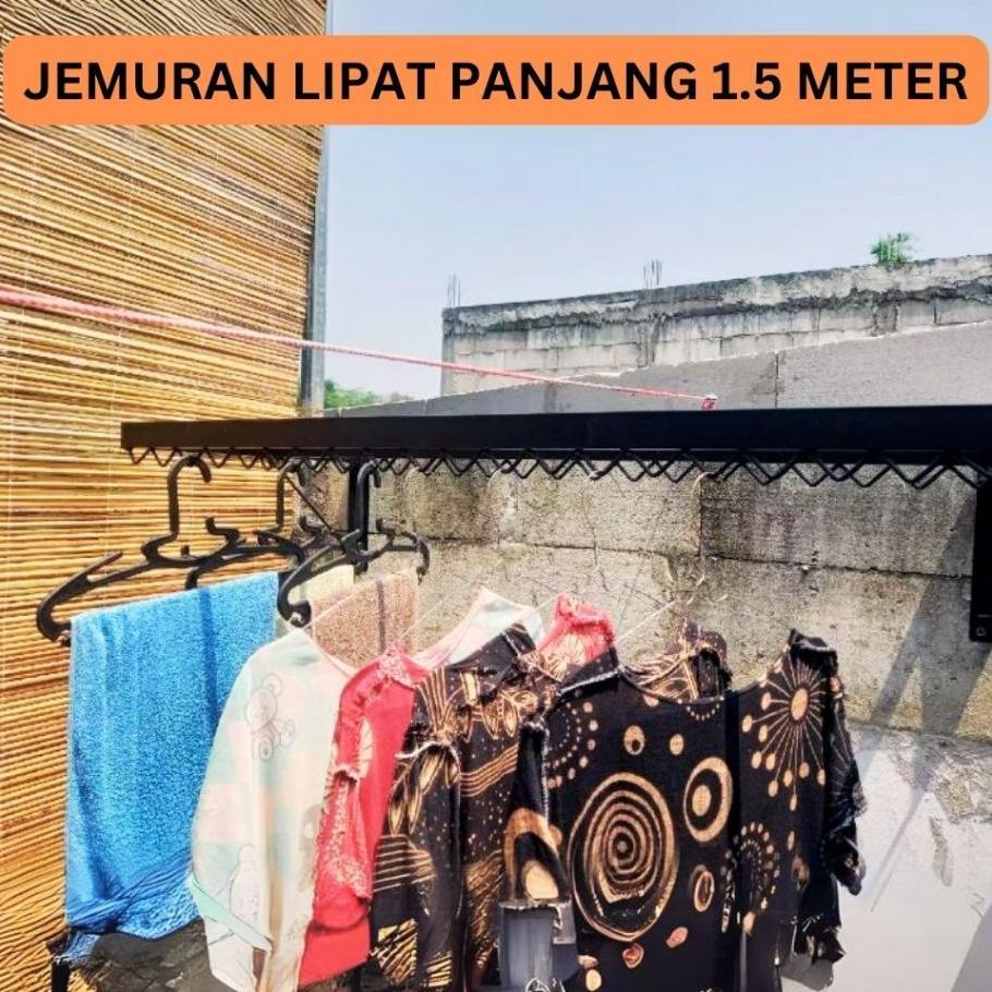 Jemuran Lipat Dinding Panjang 1.5 Meter