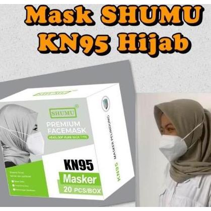 SHUMU Masker KN95 Hijab/ Anti Virus/KN95 Headloop 1BOX ISI 20PCS