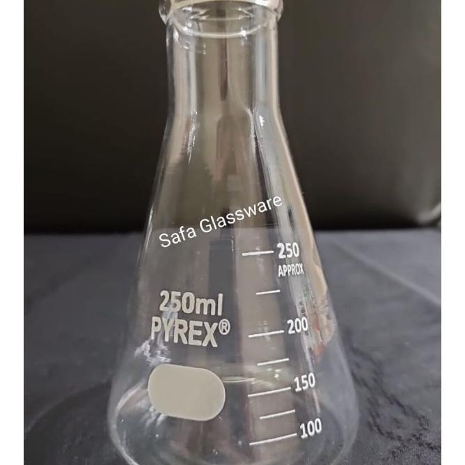 Erlenmeyer Flask 250Ml / Labu Erlenmeyer 250Ml Pyrex / Gelas Erlenmeyer