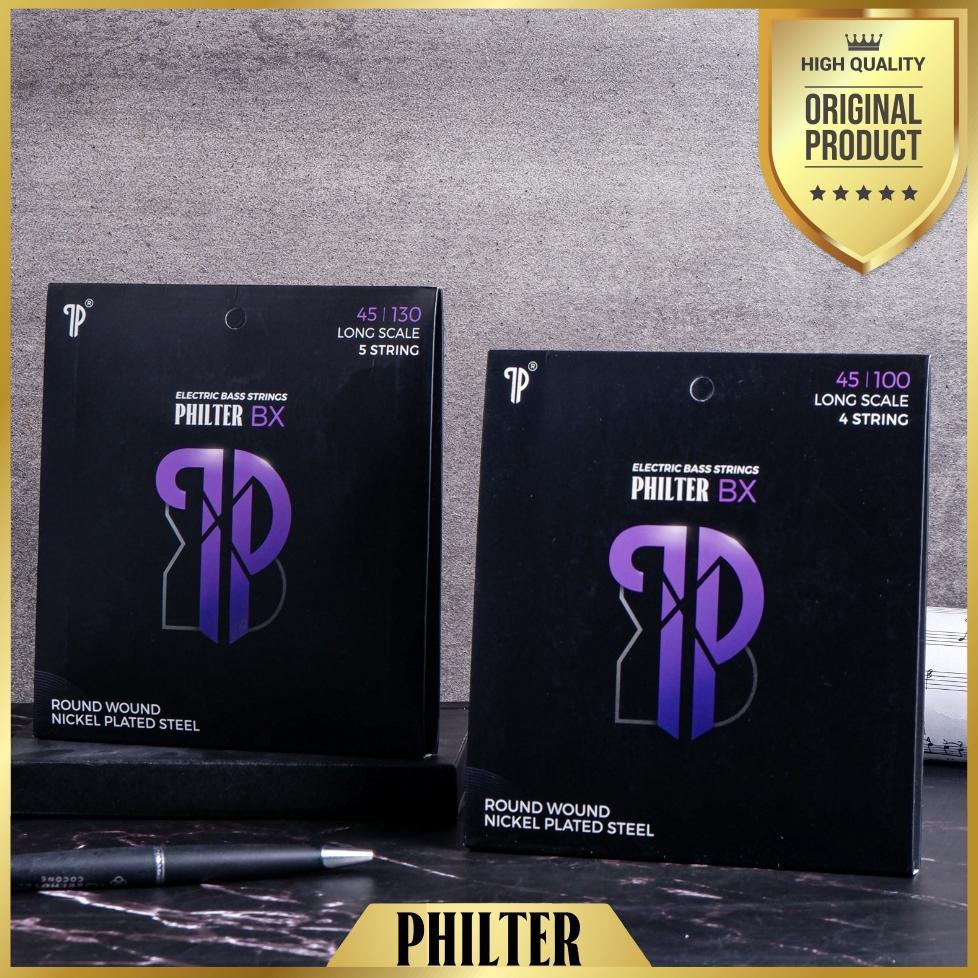 Senar Gitar Bass 4 Dan 5 Senar Philter Bx Original