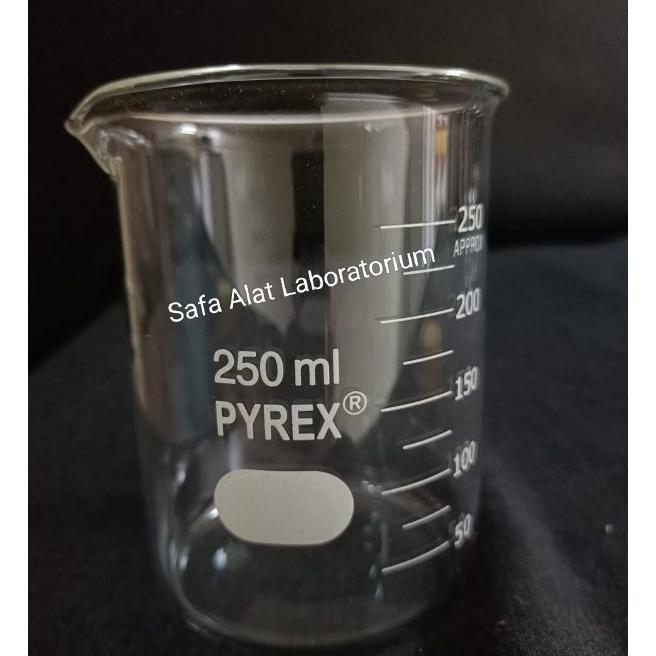 Beaker Glass 250Ml Pyrex Gelas Takar Gelas Kimia Gelas Piala Pyrex