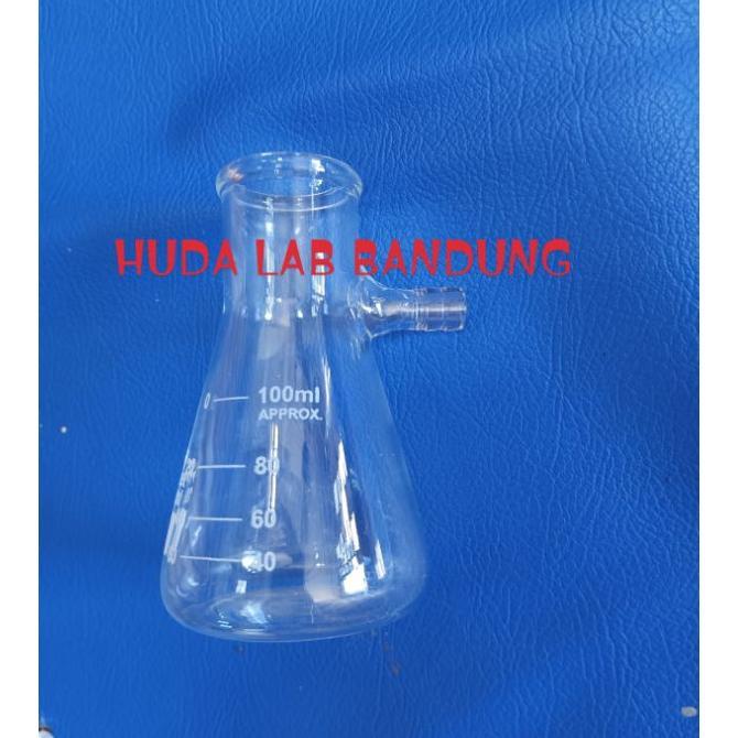 Erlenmeyer Pipa Samping 100Ml Pyrex