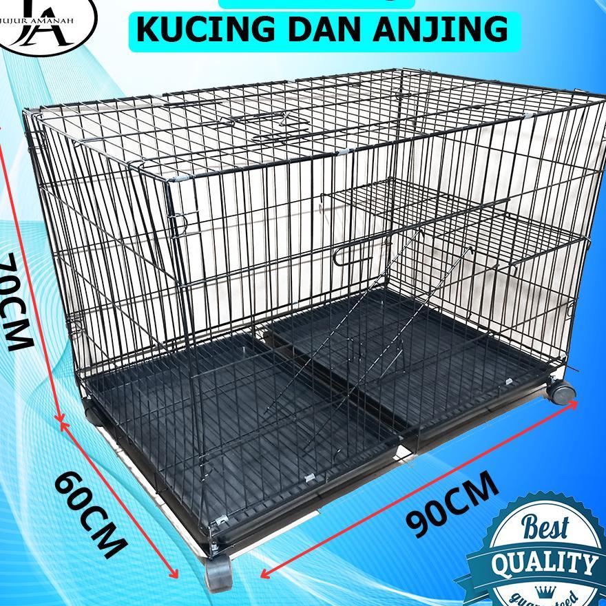 Kandang Kucing Anjing 90Cm Besi Tebal 100% Asli