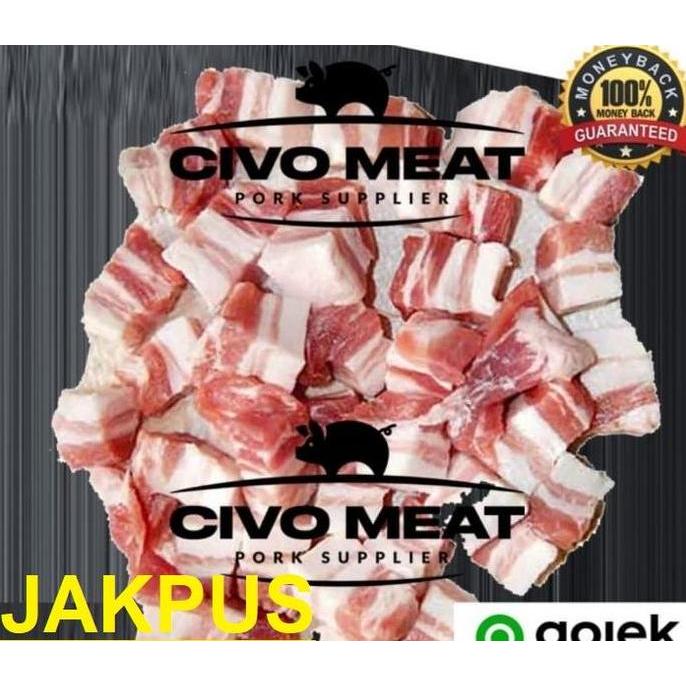 Daging Babi Samcan Pork Belly Potong Dadu / Babi Kecap 500gr