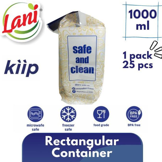 Kiip Thinwall Rectangle 1000 Ml Berkualitas