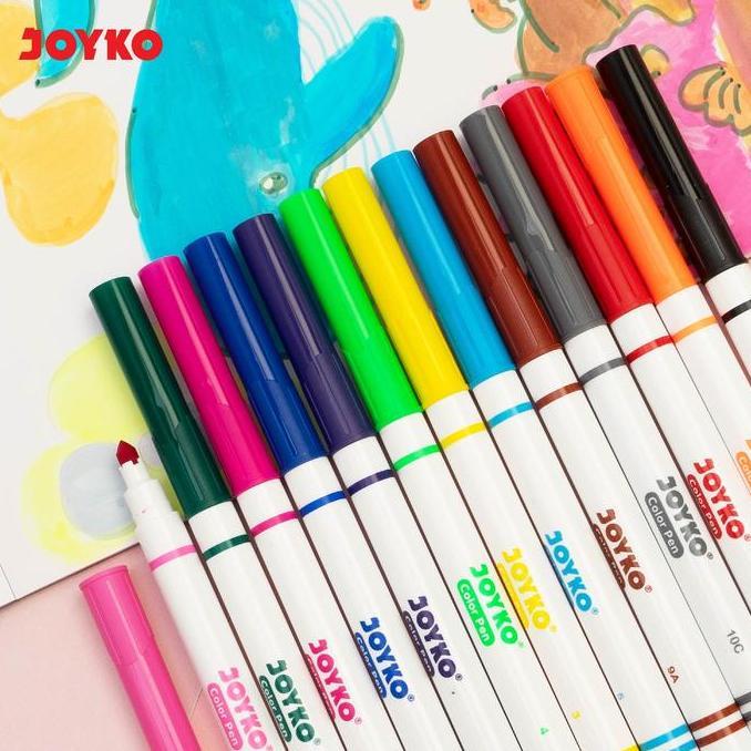 Joyko Colour Pen Marker SET / Spidol Pen 12 Warna 24 Warna Joyko SET Anak CLP-065