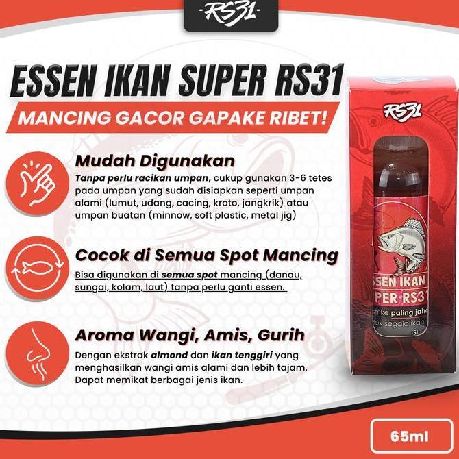 RS31 Essen Ikan Super RS31 Umpan Ikan Mas Super Wangi Gurih Pancing Strike 5X Lebih Cepat Cocok untu