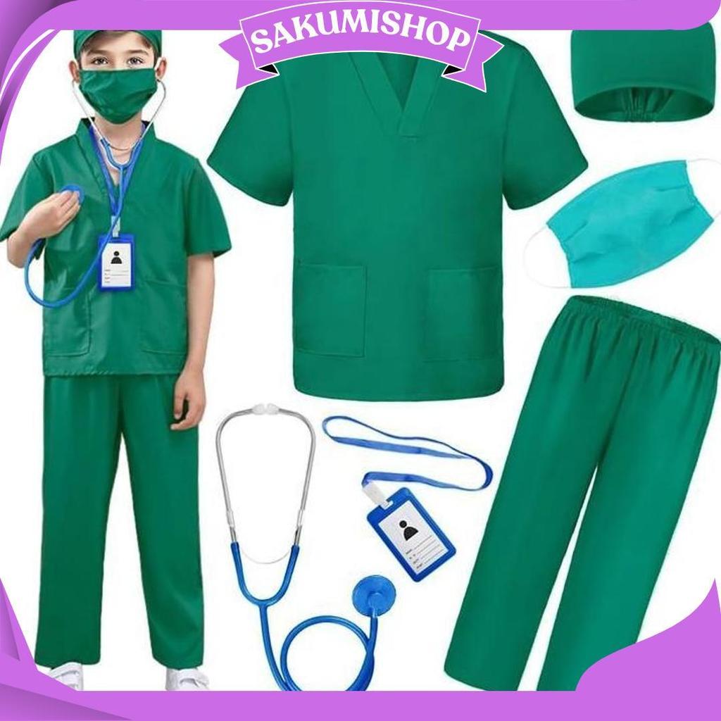 KIDZONE.ID - Baju Profesi Anak Dokter bedah Seragam scrub dokter untuk anak SCRUB KIDS KZPromo