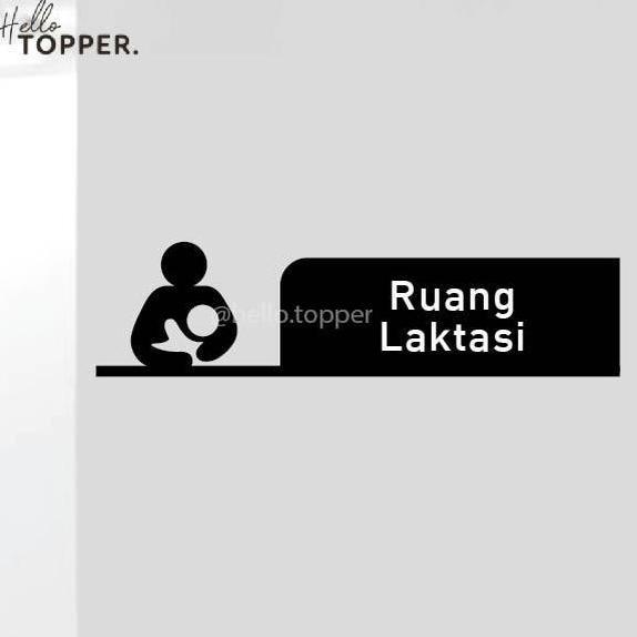 DR355 - Sign Akrilik Ruang Laktasi Hollow UV Print Sign Board