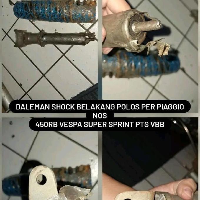 SHOCK BELAKANG VESPA SUPER SPRINT PTS VBB NOS SESUAI FOTO MERK POLOS CAKRA