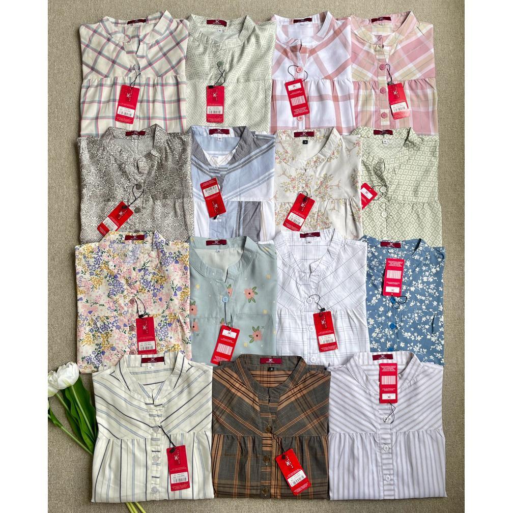 Diskon Tunik Eclo Tunik Wanita 3C Motif Kotak Kotak Tunik Wanita Bahan Katun Premium