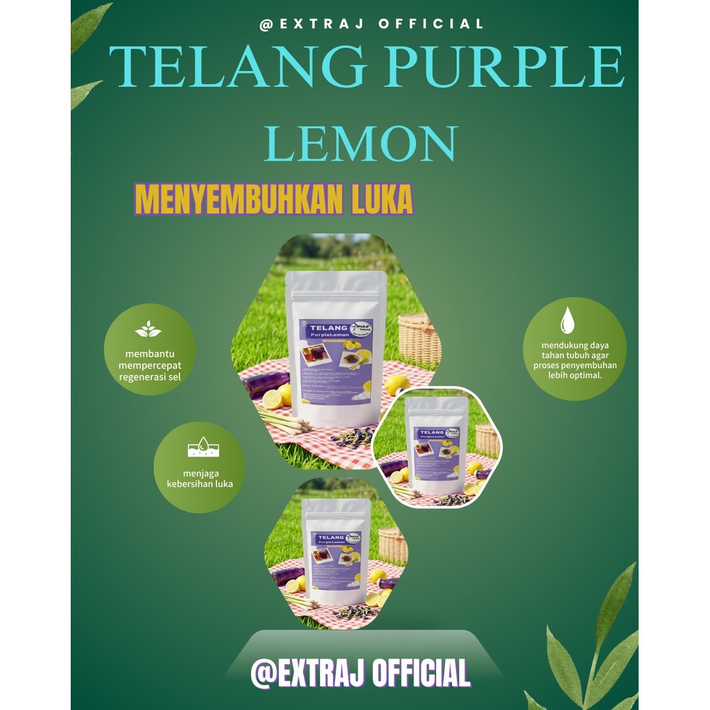Teh Celup Bunga Telang + Purple Lemon | Mempercepat Penyembuhan Luka