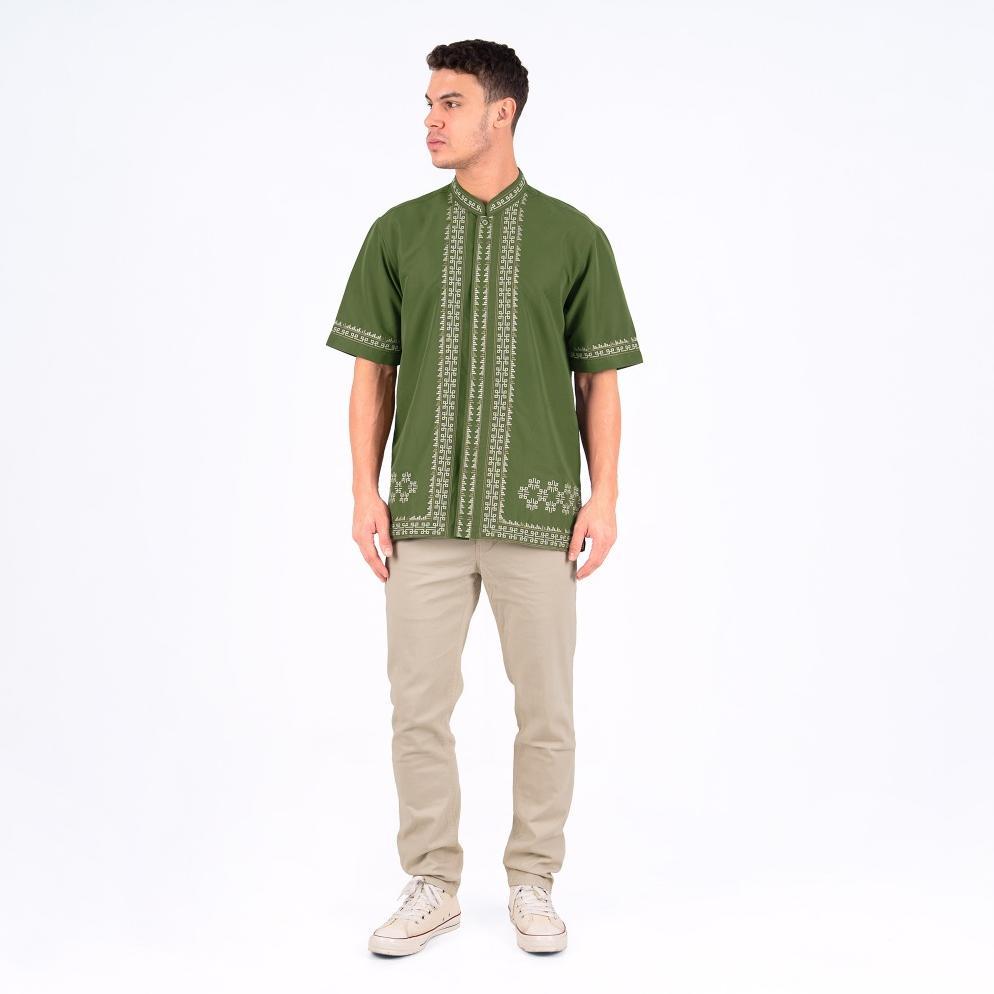original benhill taqwa koko bordir pria pendek green 2730-2783-2784