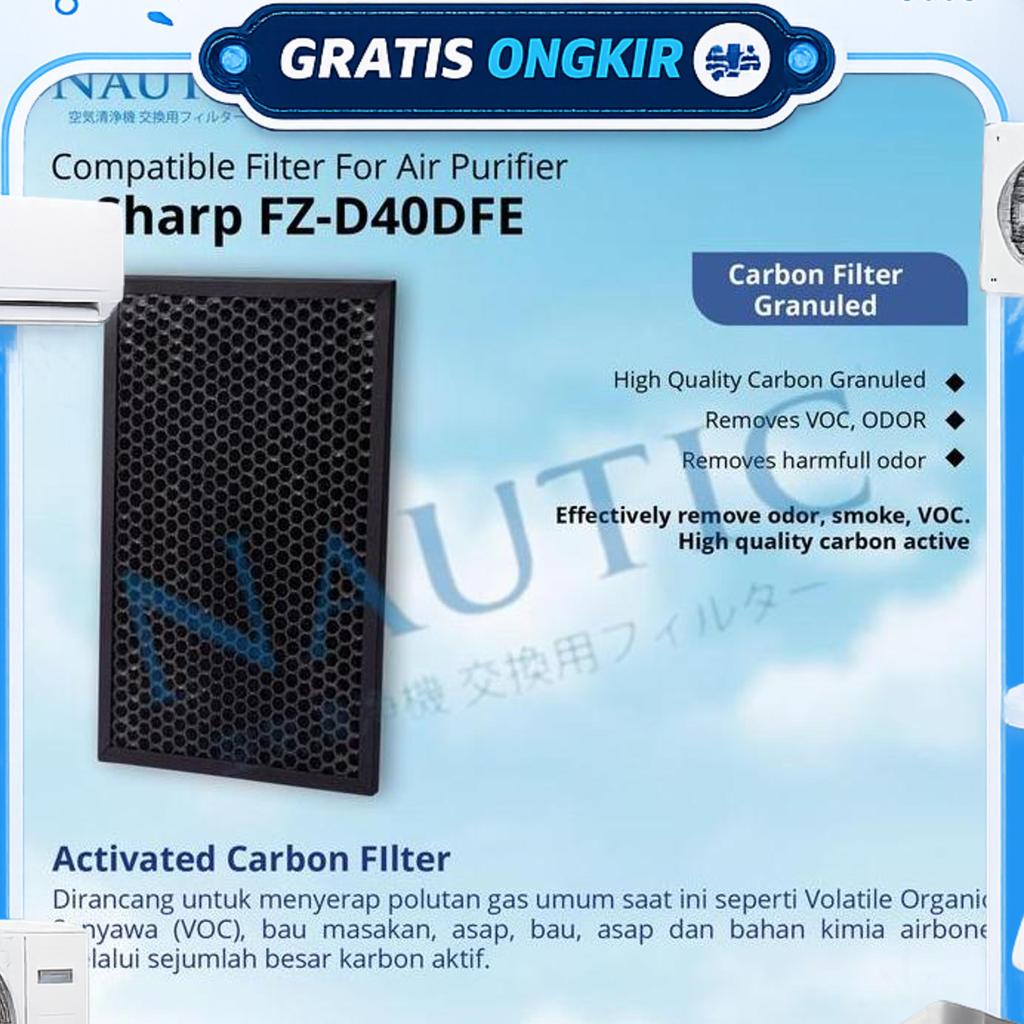 Hepa Filter Replacemen For Sharp Fz-D40Hfe Kc D40