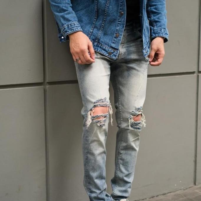 PROMO Weird Jeans - Vintage Blue Celana Jeans Pria Skinny Slimfit melar PROMO