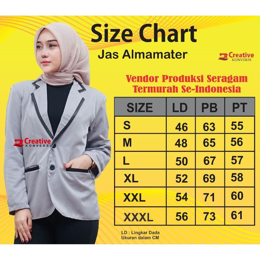 Diskon Jas Almamater Hitam Polos Wanita/ Jas Wisuda /Blazer Lamaran / Jas Resmi / Blazer Casual Unis
