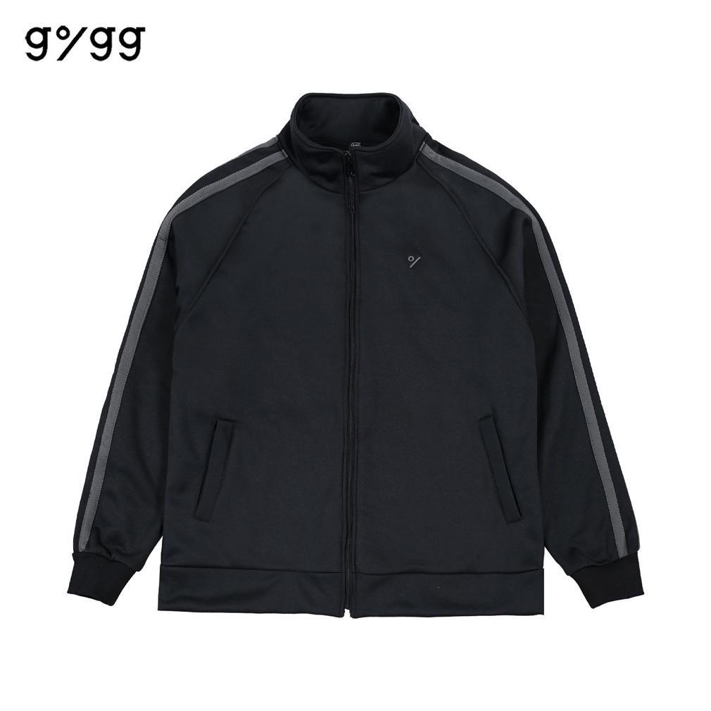 Diskon Gigg - Trackline - Black Tracktop - Sport Jacket - Jaket Hitam Pria - Atasan Cowok