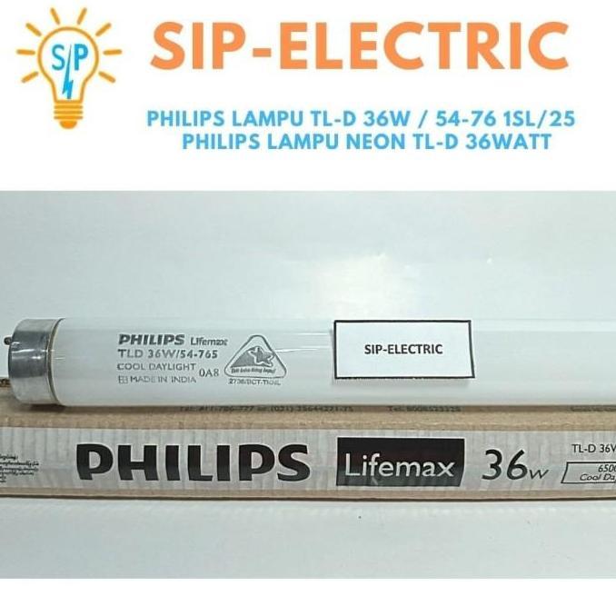 Zaito- Philips Lampu Tl-D 36W / 54-76 1Sl/25 / Philips Lampu Neon Tl-D 36Tt