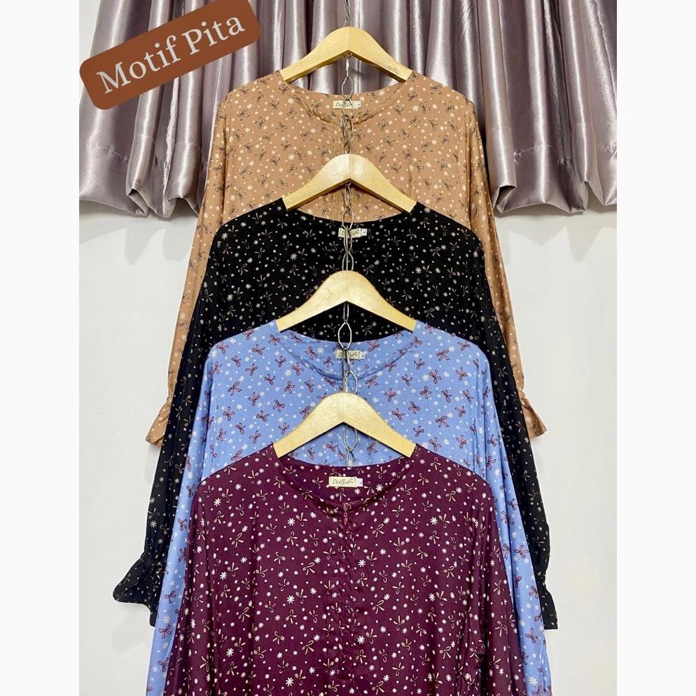 Disc Nadira Gamis Homey Dress Bahan Rayon Viscose Motif Bunga Bumil Dan Busui Adem Nyaman