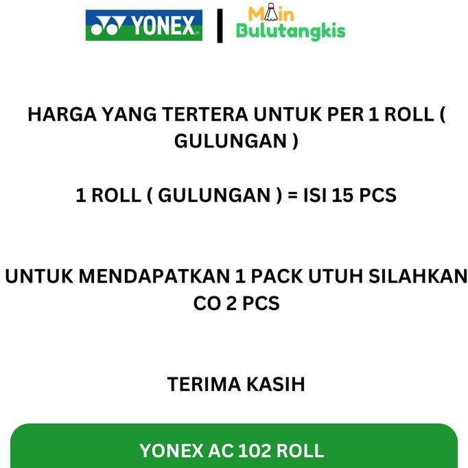 Brainas_ambar - Grip Raket Badminton YonexSP AC 102 EX Roll Original - 15 Pcs / Roll