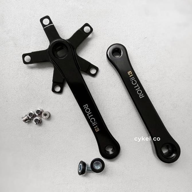 jiwana.shop / rollcii 13 crankset wet black BCD 130 crank arm 165 170mm Diskon